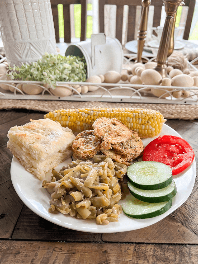 Southern Meal With Fried Squash