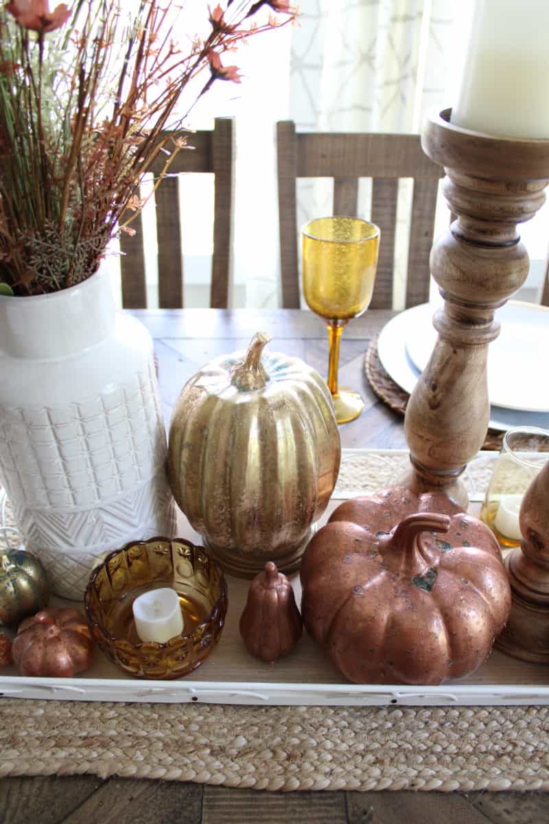 DIY Mercury Glass Pumpkins Mornings On Macedonia   Close Up Of Mercury Glass Pumpkins 800x1200 