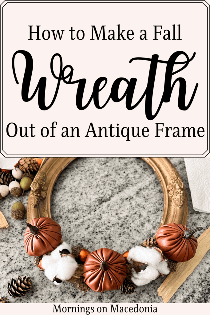 How to Make a Fall Wreath Out of an Antique Frame