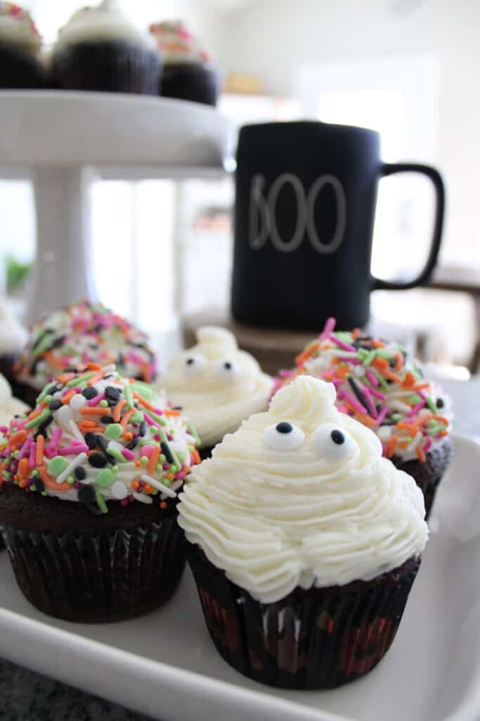 Close Up of Ghost Cupcake