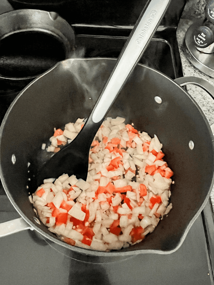 Cooking Veggies for Easy Turkey Chili