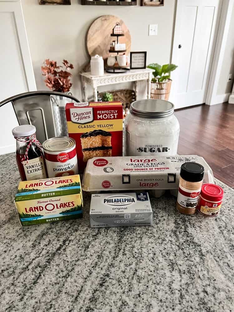 Ingredients Needed for Ooey Pumpkin Butter Cake