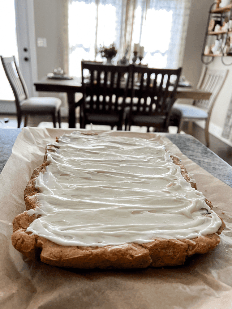 Adding Cream Cheese Frosting