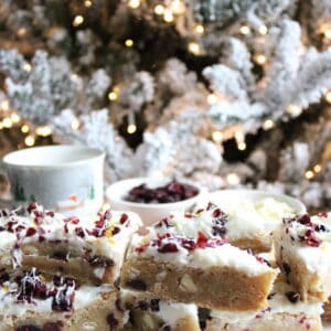 Close Up of Cranberry Bliss Bars
