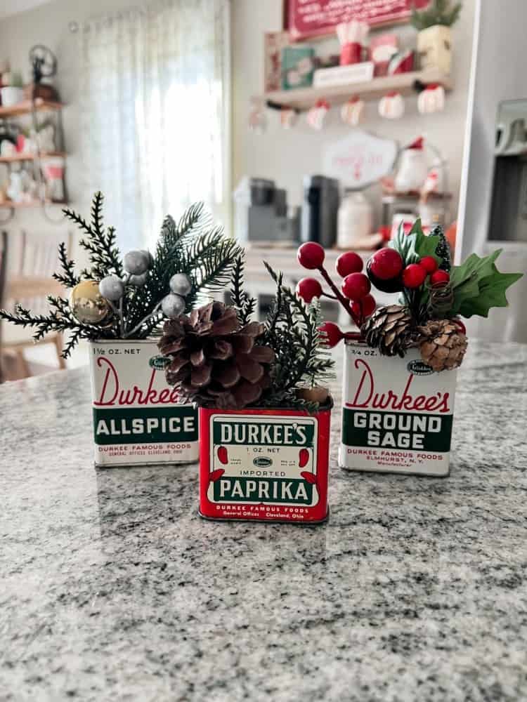 Finished Christmas Spice Tins