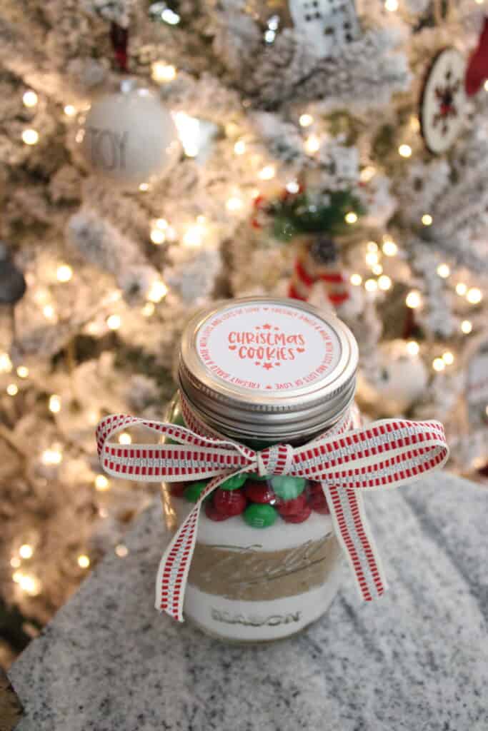 Mason Jar Christmas Cookie Label