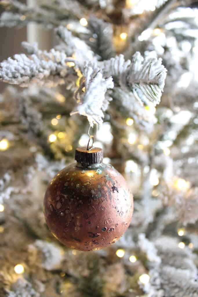 Pottery Barn Mercury Glass Ornaments Dupe