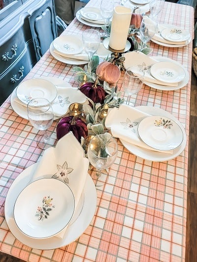The Fifth Sparrow No more - thrifty thankful tablescape