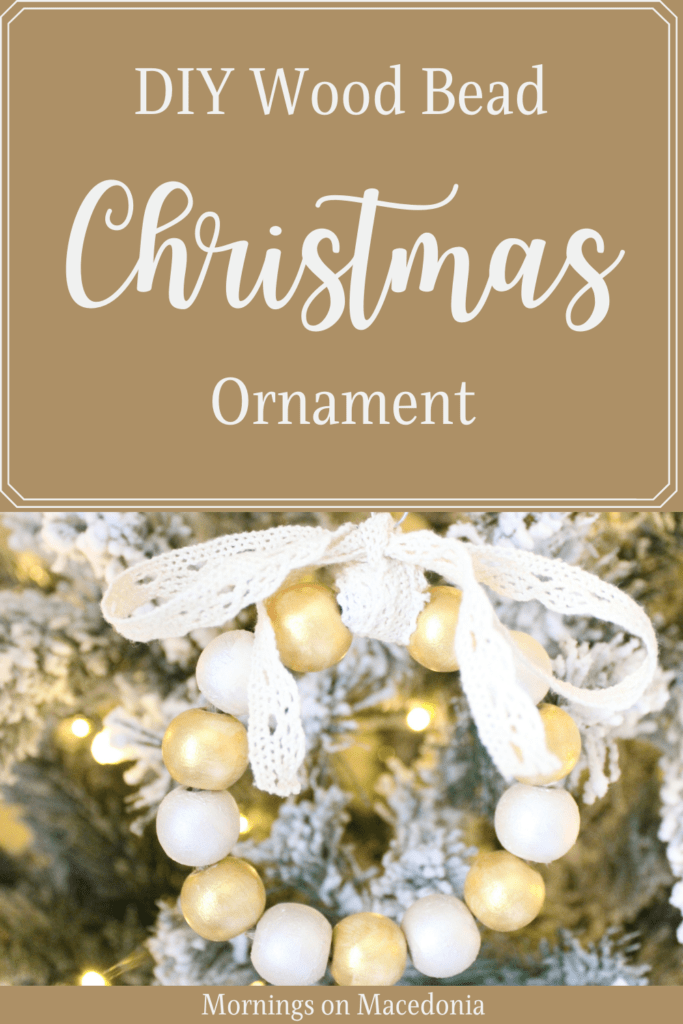 Easy DIY Wood Bead Christmas Ornament