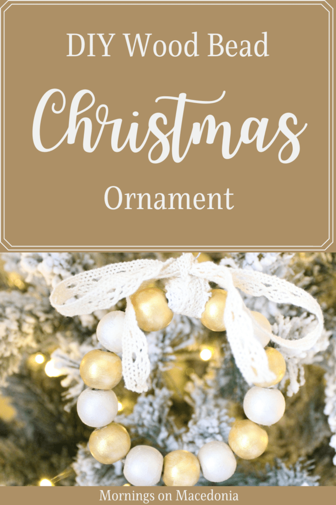 Easy DIY Christmas decorations with wooden beads