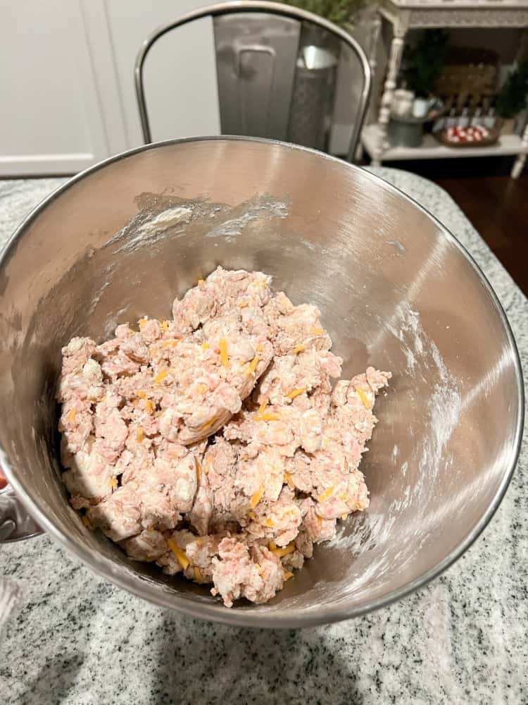 Mixing Up the 3 Ingredient Sausage Balls