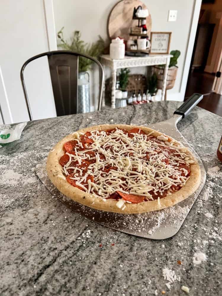 Pizza Ready to Go in Pi Oven