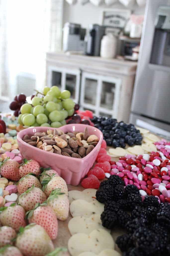 Heart Shaped Bowl Filled With Nuts