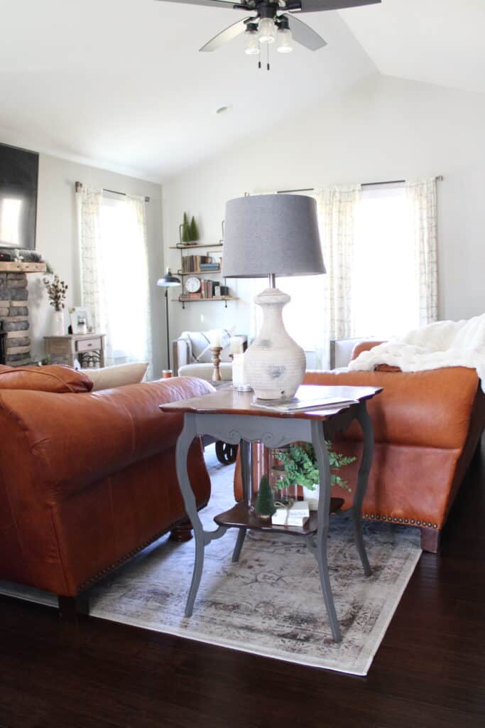 Perfect Sized Corner Table in Living Room