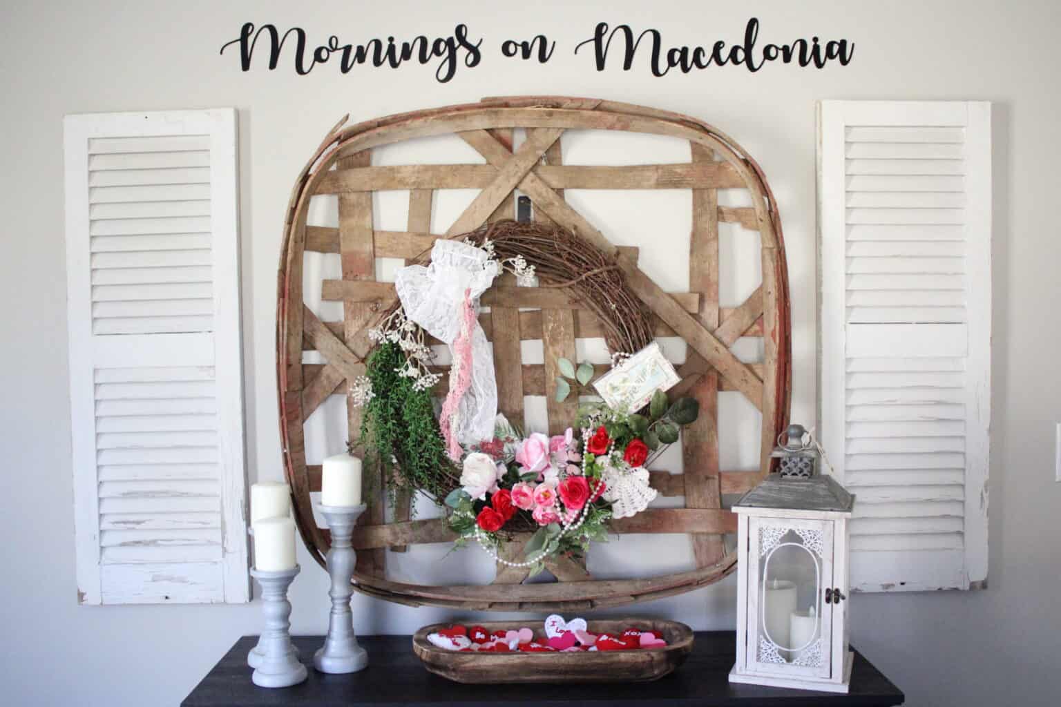 Home Office Valentines Day Decor Ideas - Mornings on Macedonia