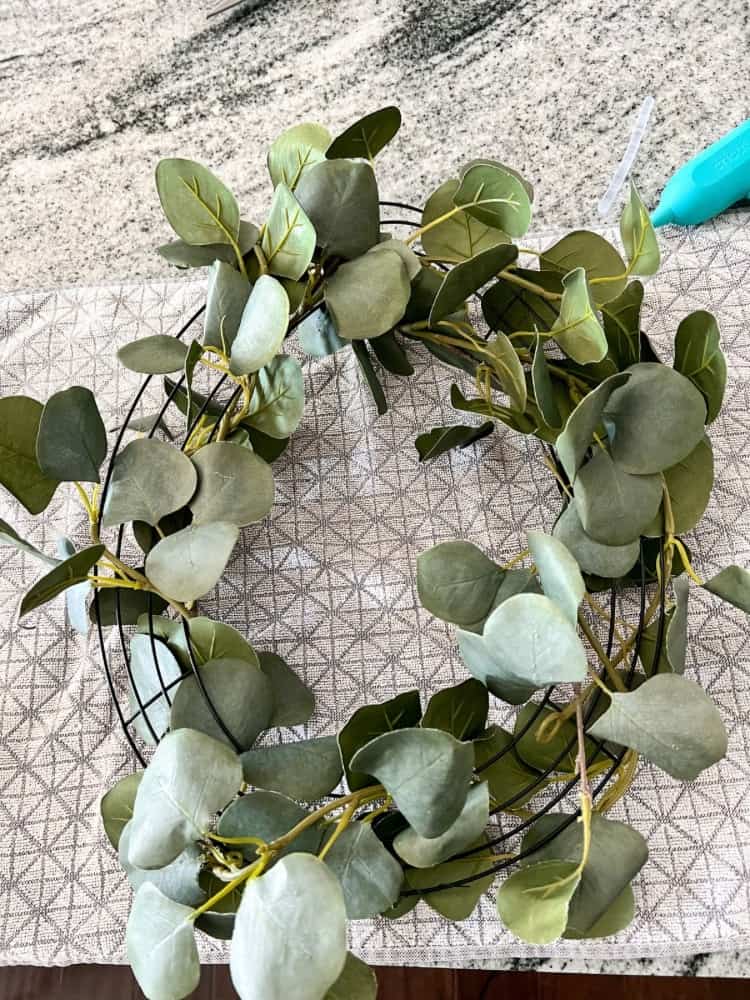 Adding Garland to Wreath Form