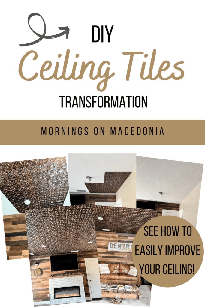 DIY Ceiling Tiles Transformation