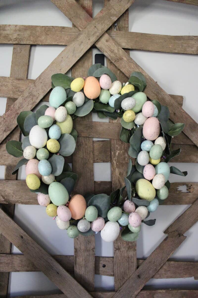 Dollar Tree DIY Easter Wreath - Mornings on Macedonia