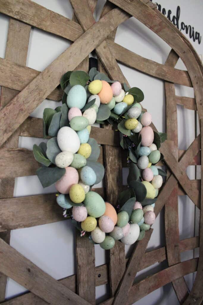 Finished Easy Dollar Tree Easter Wreath