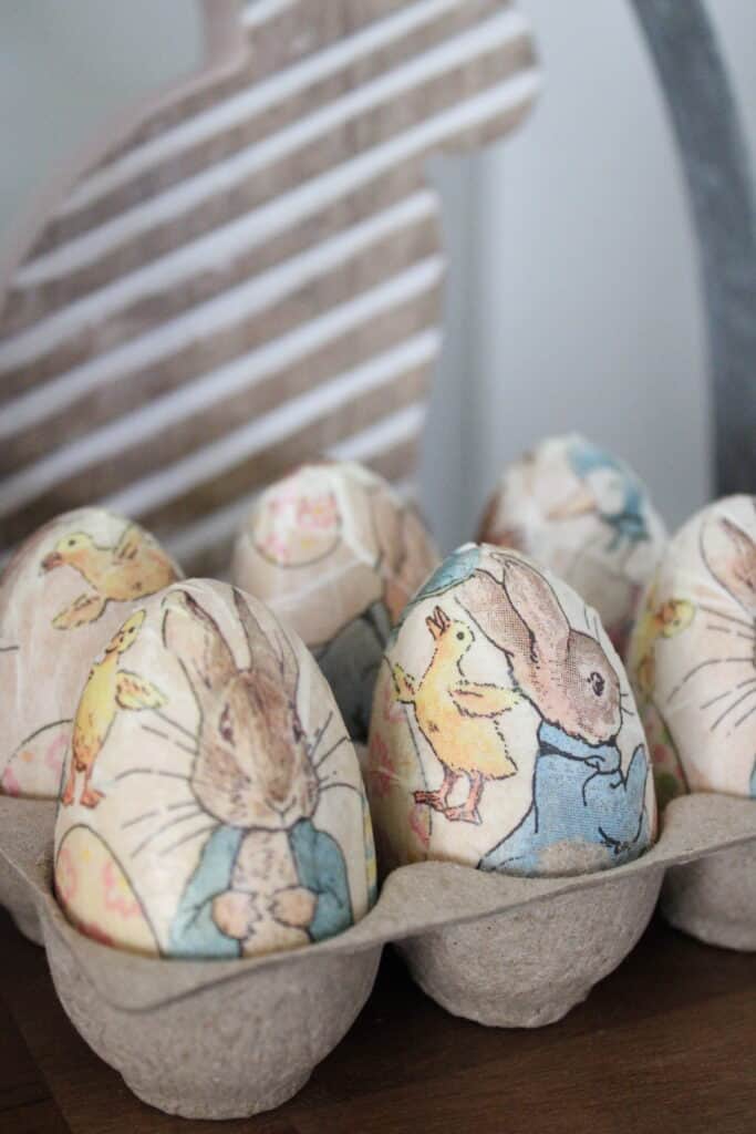 How to Decoupage Easter Eggs - Mornings on Macedonia