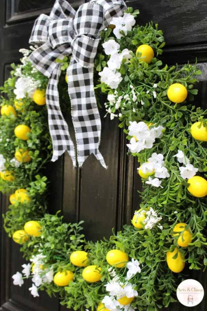 How-To-Make-A-Lemon-Wreath-For-The-Front-Door-Budget-Friendly-After-on-my-front-door-768x1152