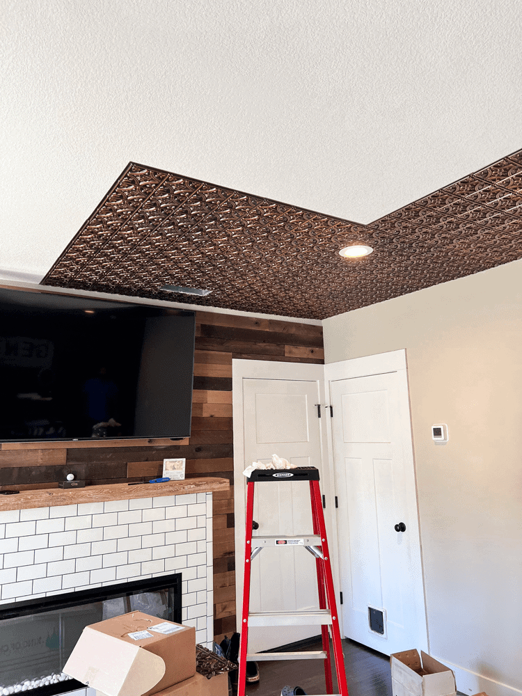 Installing Copper Decorative Ceiling Tiles