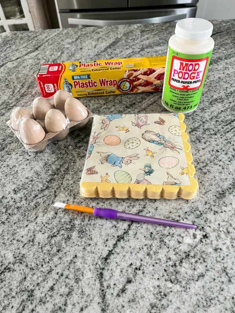 Materials Needed to Decoupage Easter Eggs