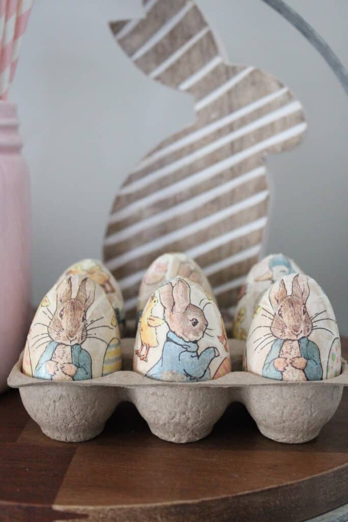 Vintage Easter Eggs on Tray