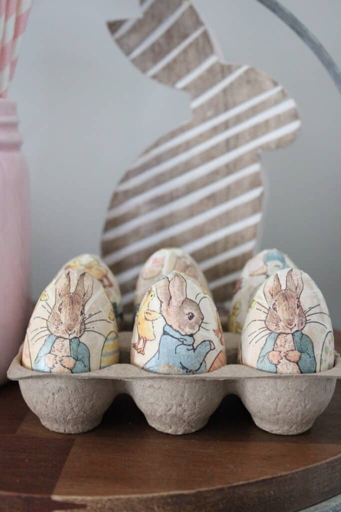 How to Decoupage Easter Eggs - Mornings on Macedonia