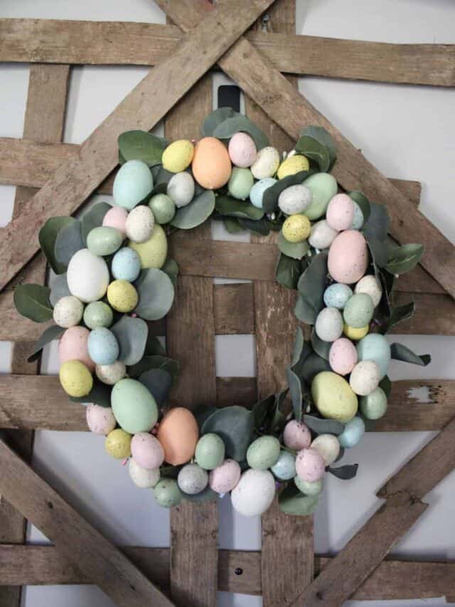 DIY Dollar Tree Easter Wreath Mornings on Macedonia