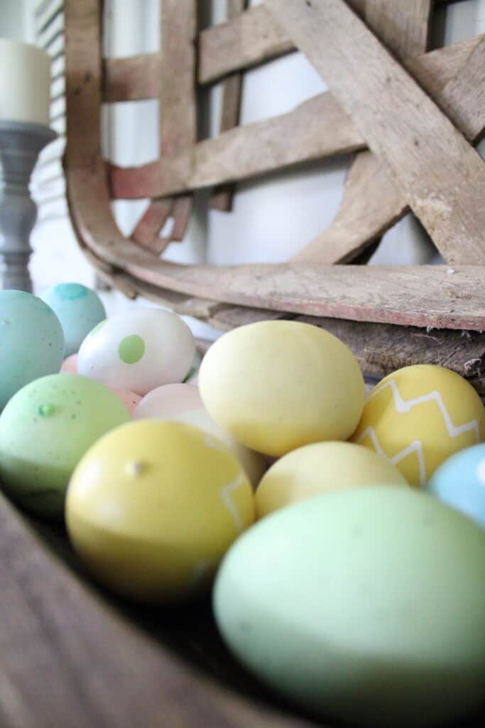 Close Up of Plastic Easter Eggs