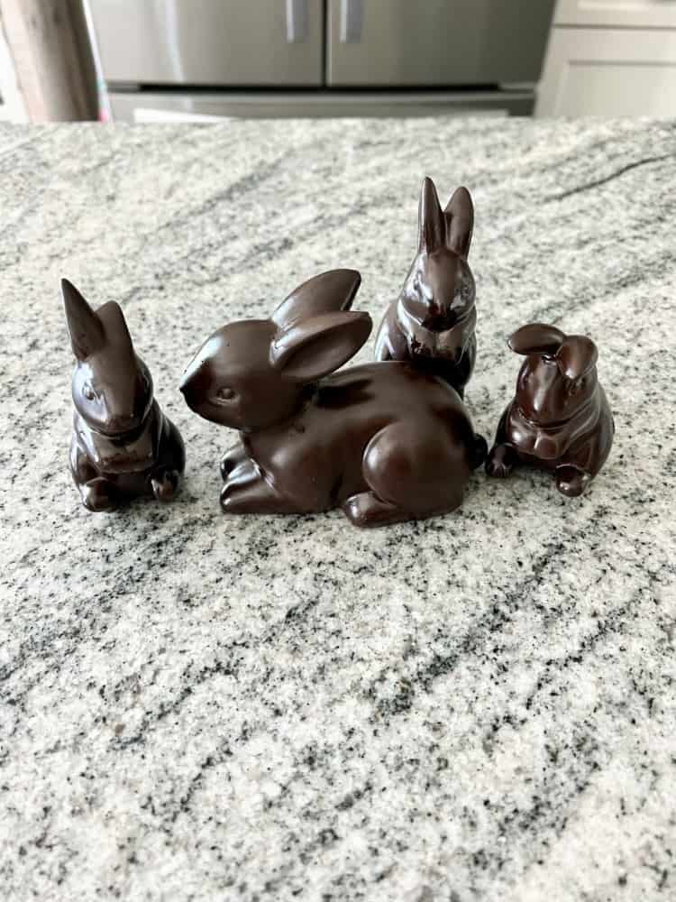 Finished Faux Chocolate Bunnies