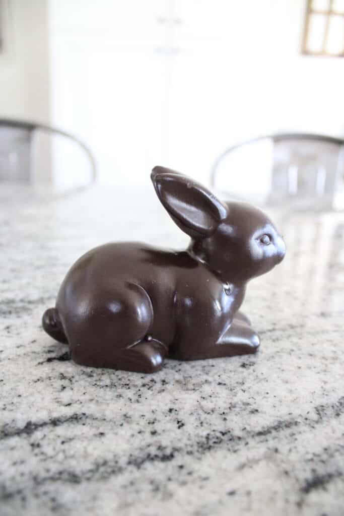 Finished Faux Chocolate bunny