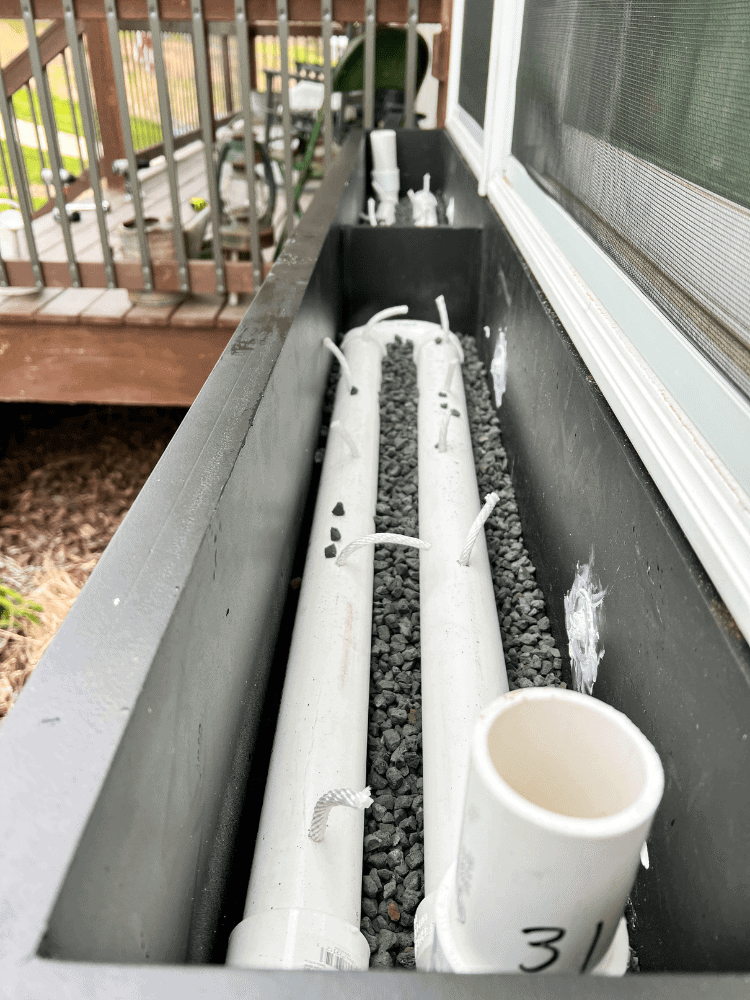 Drainage Rocks in Window Boxes