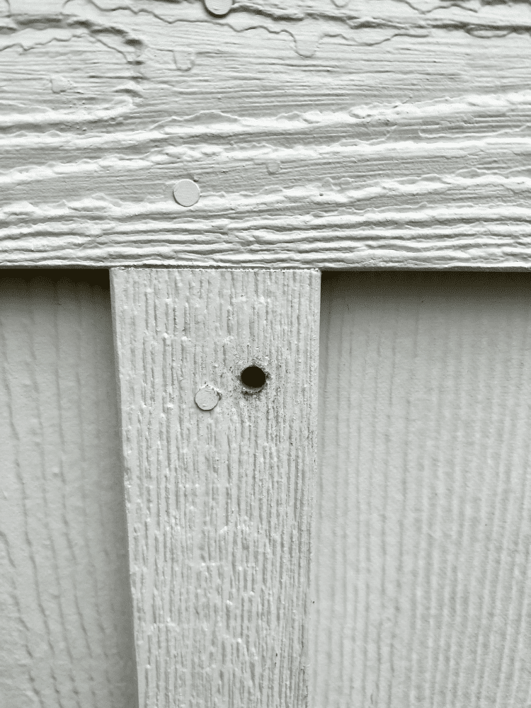 Hole Drilled into House for Window Box