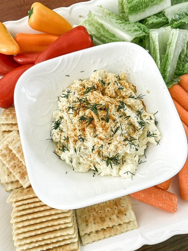 The Best Deviled Egg Dip - Our Tiny Nest