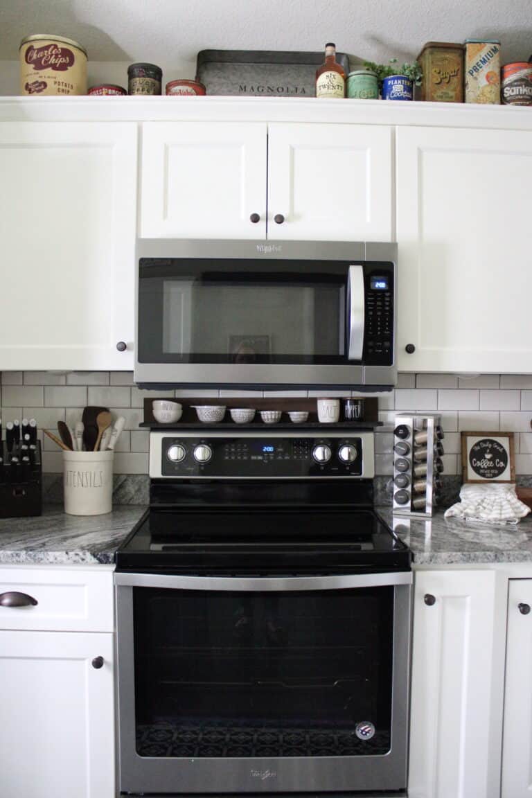 How To Make A DIY Floating Wood Shelf For Your Kitchen - Mornings on ...