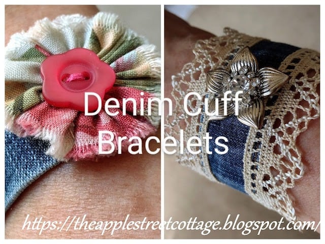 Denim Cuff Bracelets - The Apple Street Cottage