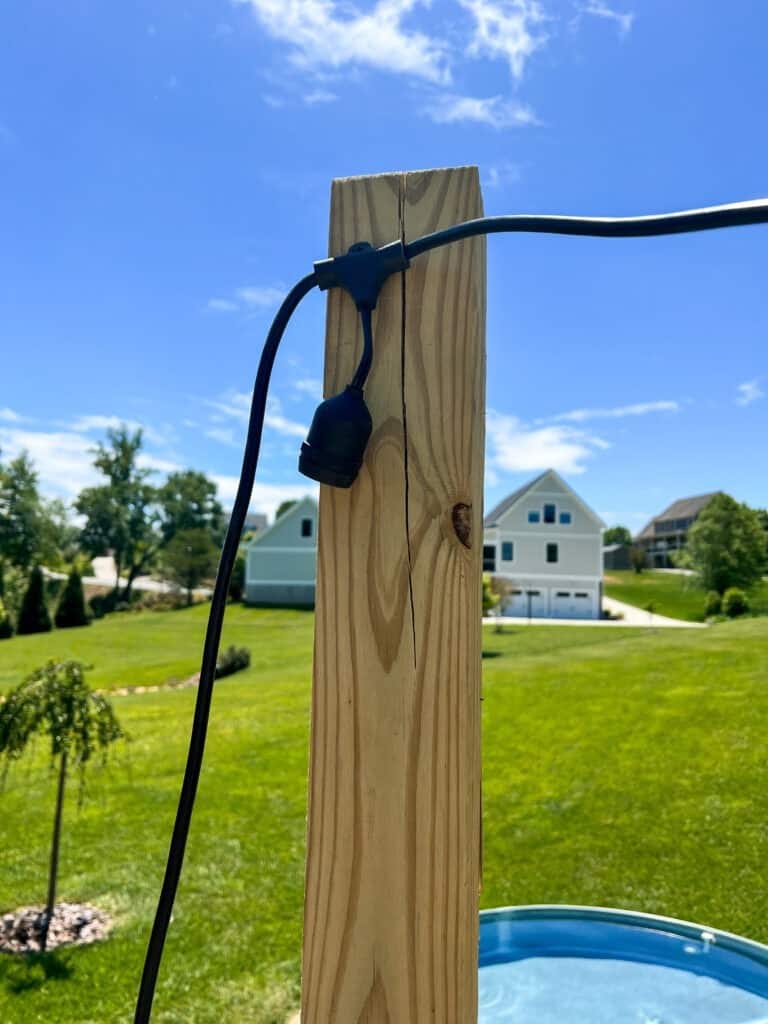 Hanging Up The Outdoor String Lights