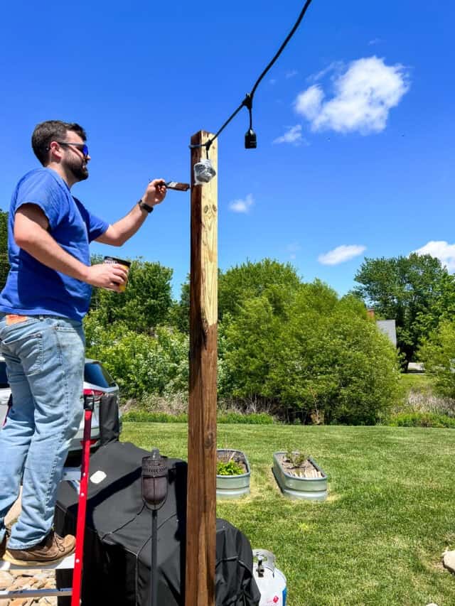 How To Hang String Lights In Your Backyard Without Trees Mornings on