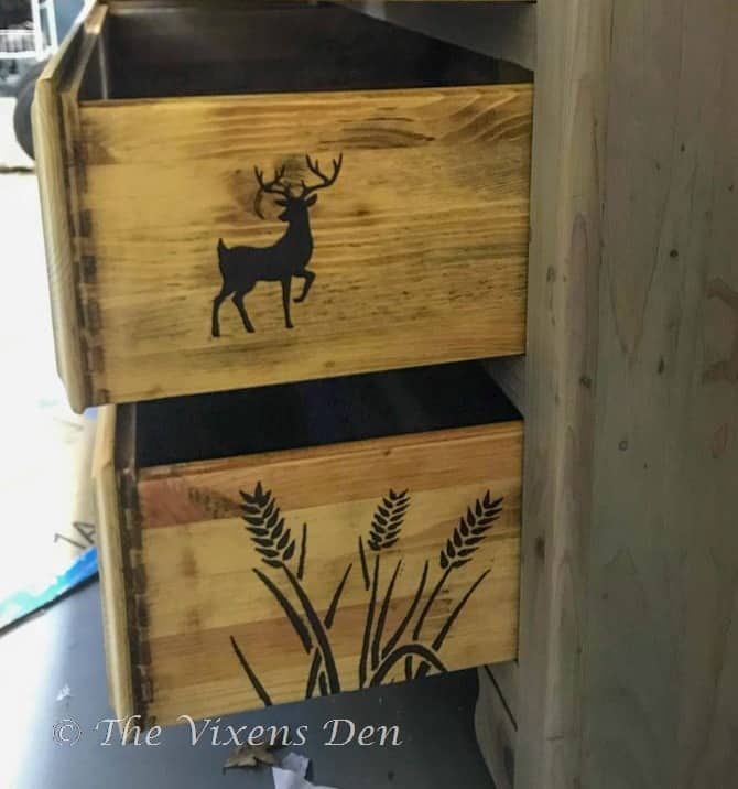 Staining with Stencils - The Vixens Den
