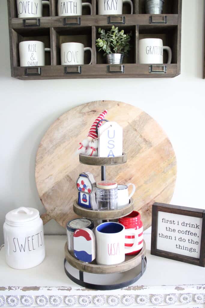 Patriotic Kitchen Tiered Tray