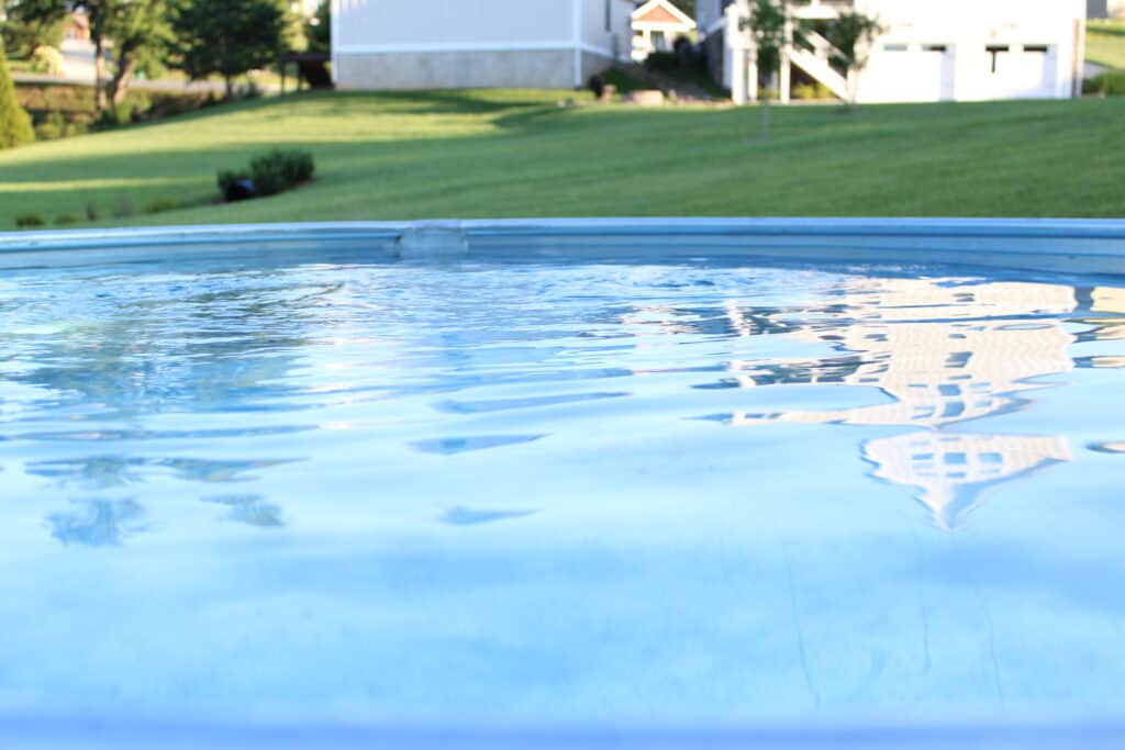 Wide View of Above Ground Pool