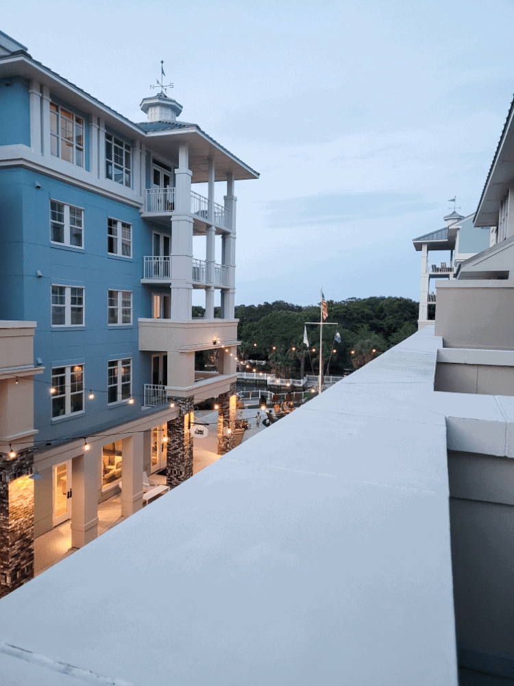 Nighttime Balcony View