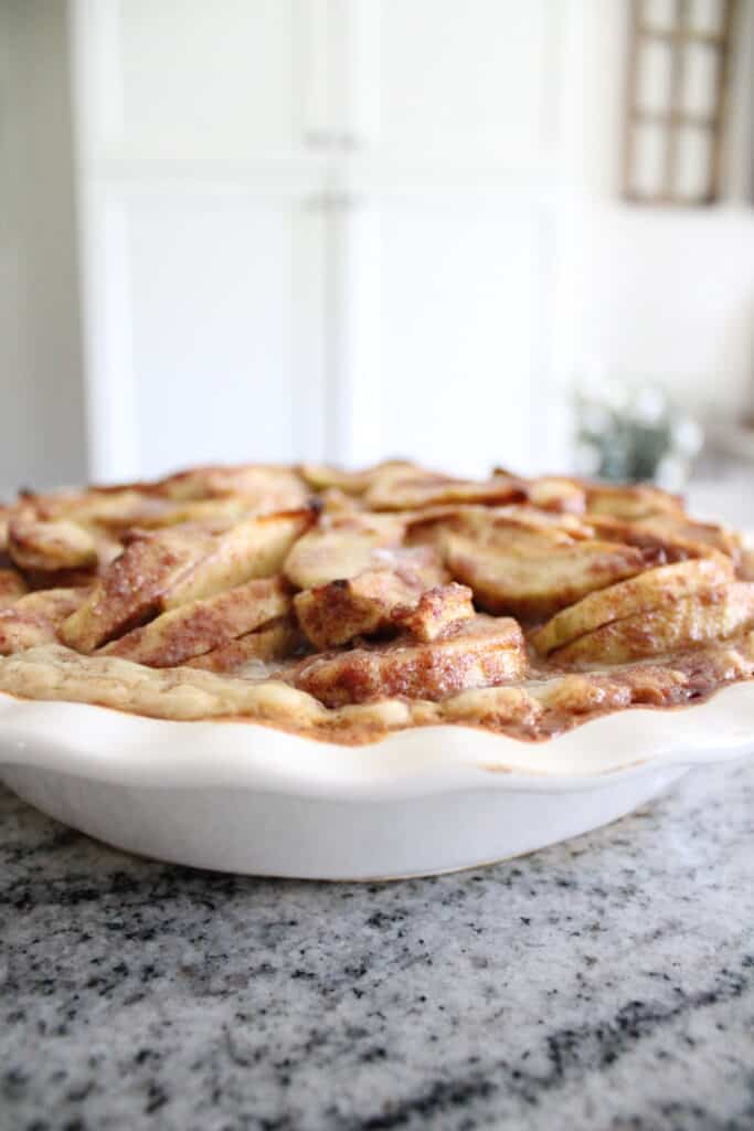 Close up of apple pie