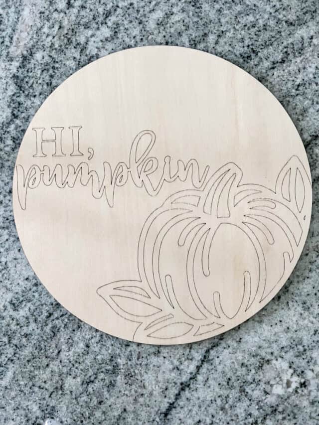 DIY Hi Pumpkin Wreath Sign - Mornings on Macedonia
