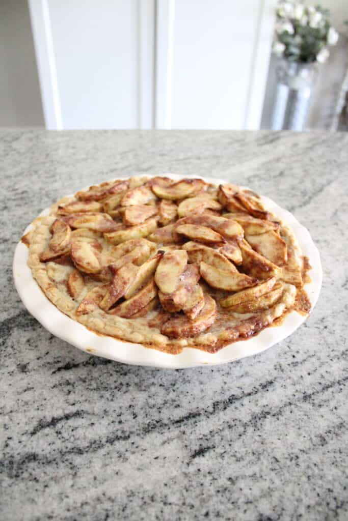 Top view of German Apple Pie