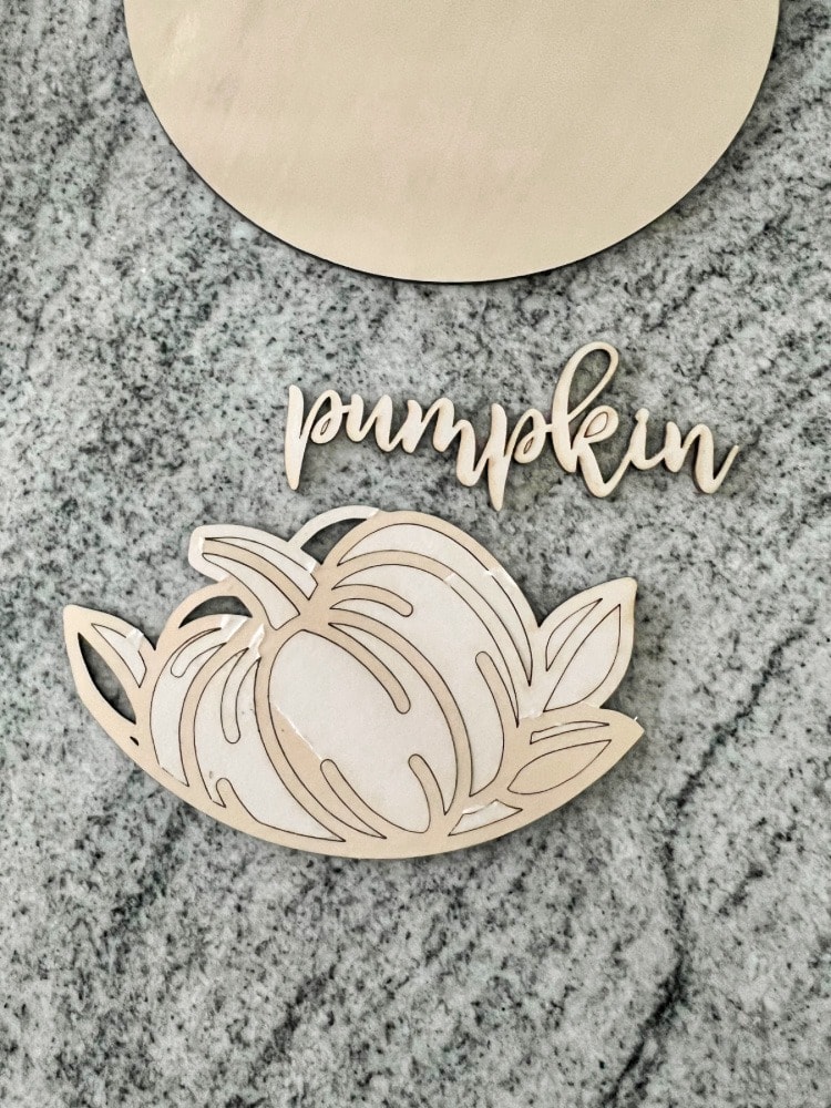 Wood Pumpkin Pieces For Wreath