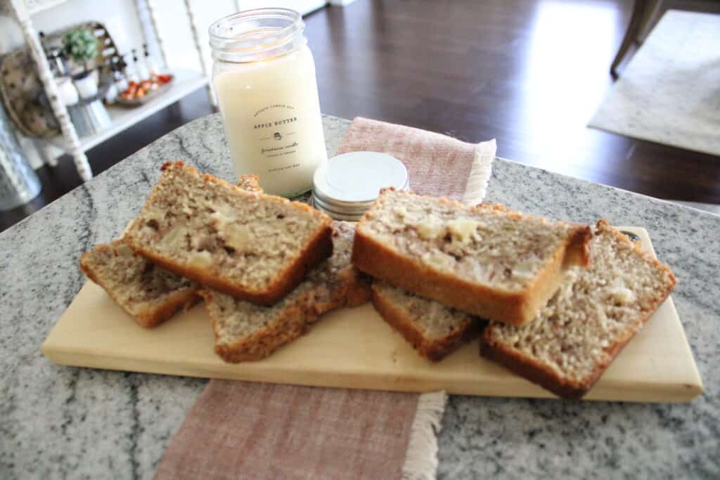 Horizontal View of Apple Cinnamon Bread