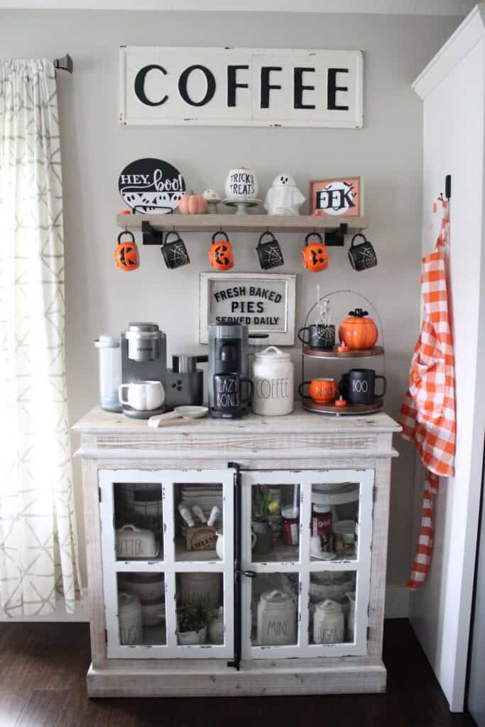 Minimalistic Halloween Coffee Bar